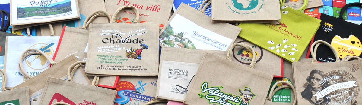 Ecobag - Sacs, emballages et coffrets cadeaux en toile de jute et coton - Drme 