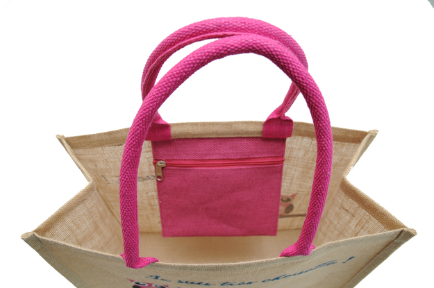 Vente de Sacs Jute Messages Positifs