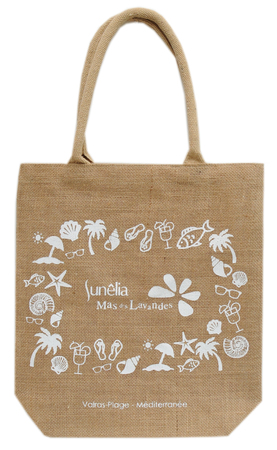 Vente de  Bolsas de yute suave + fondo + asas redondas