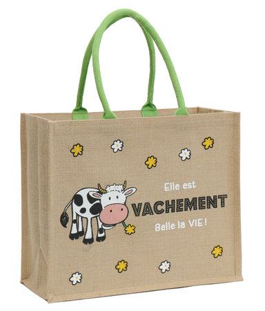 Vente de Sacs Jute Messages Positifs