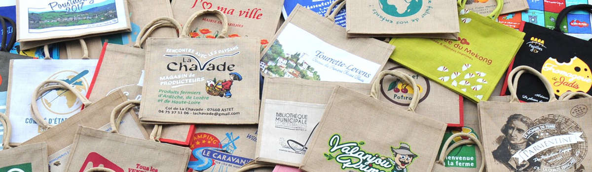 Ecobag - Sacs, emballages et coffrets cadeaux en toile de jute et coton - Drme
